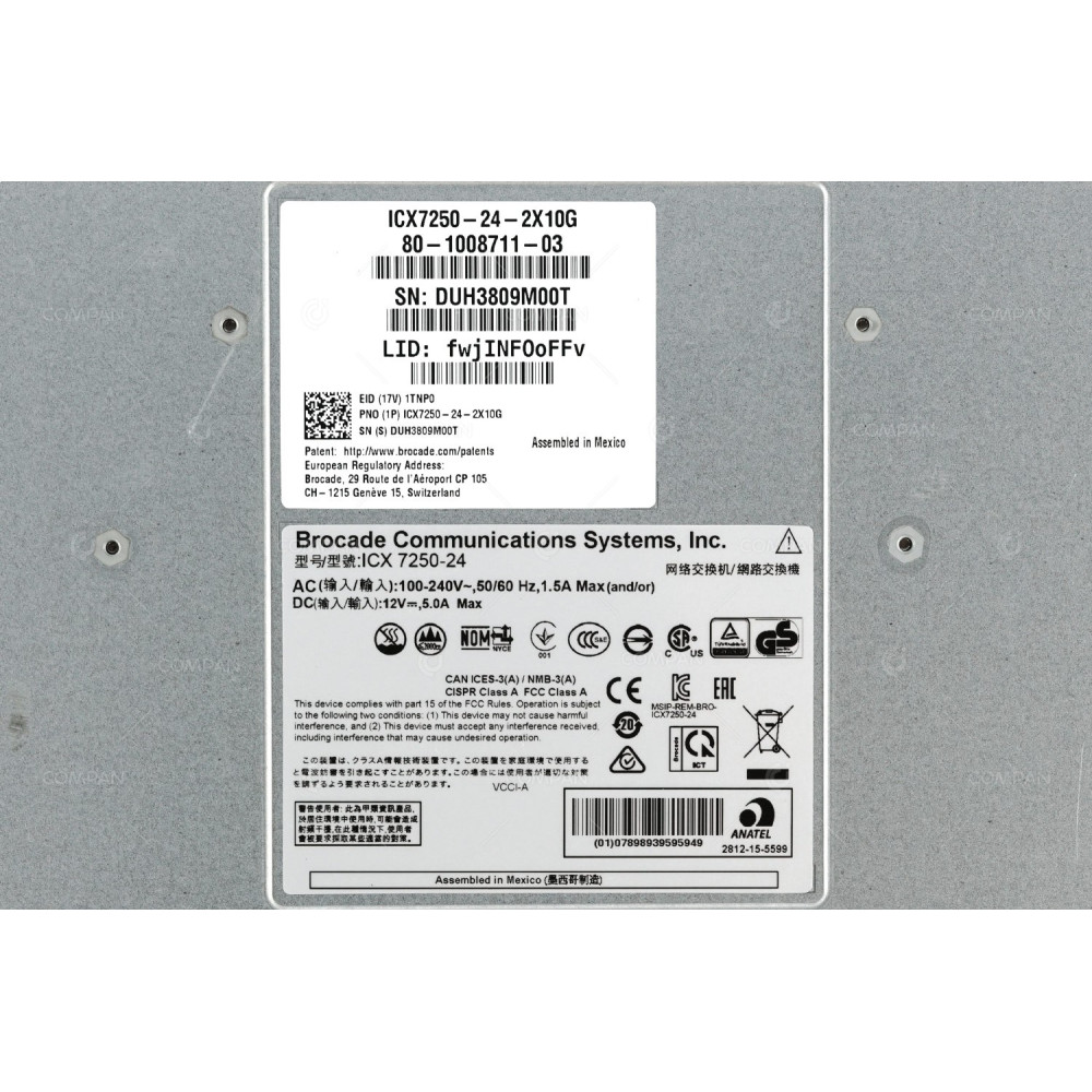 Brocade ICX7250-24-2X10G 24x RJ-45 1Gb 8x SFP+ 10Gb Ethernet Switch